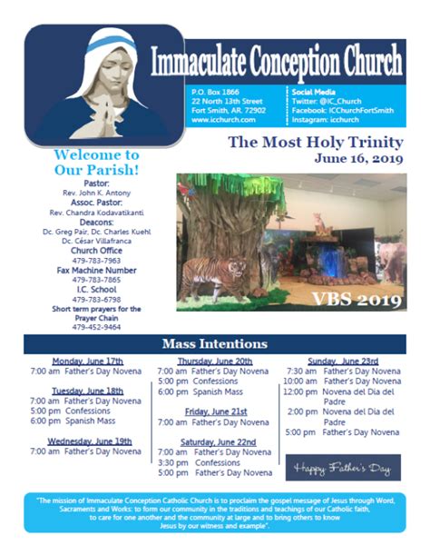 Learn about benefits. . Immaculate conception church bulletin ottoville ohio